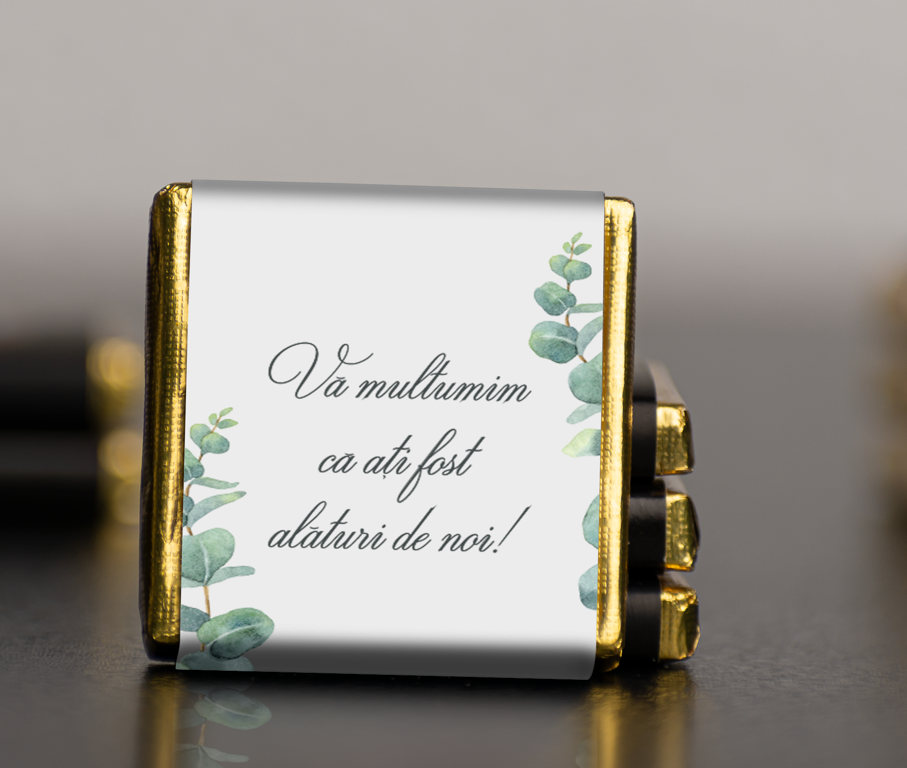 Ciocolata personalizata mica - 3,5x3,5cm - Design client