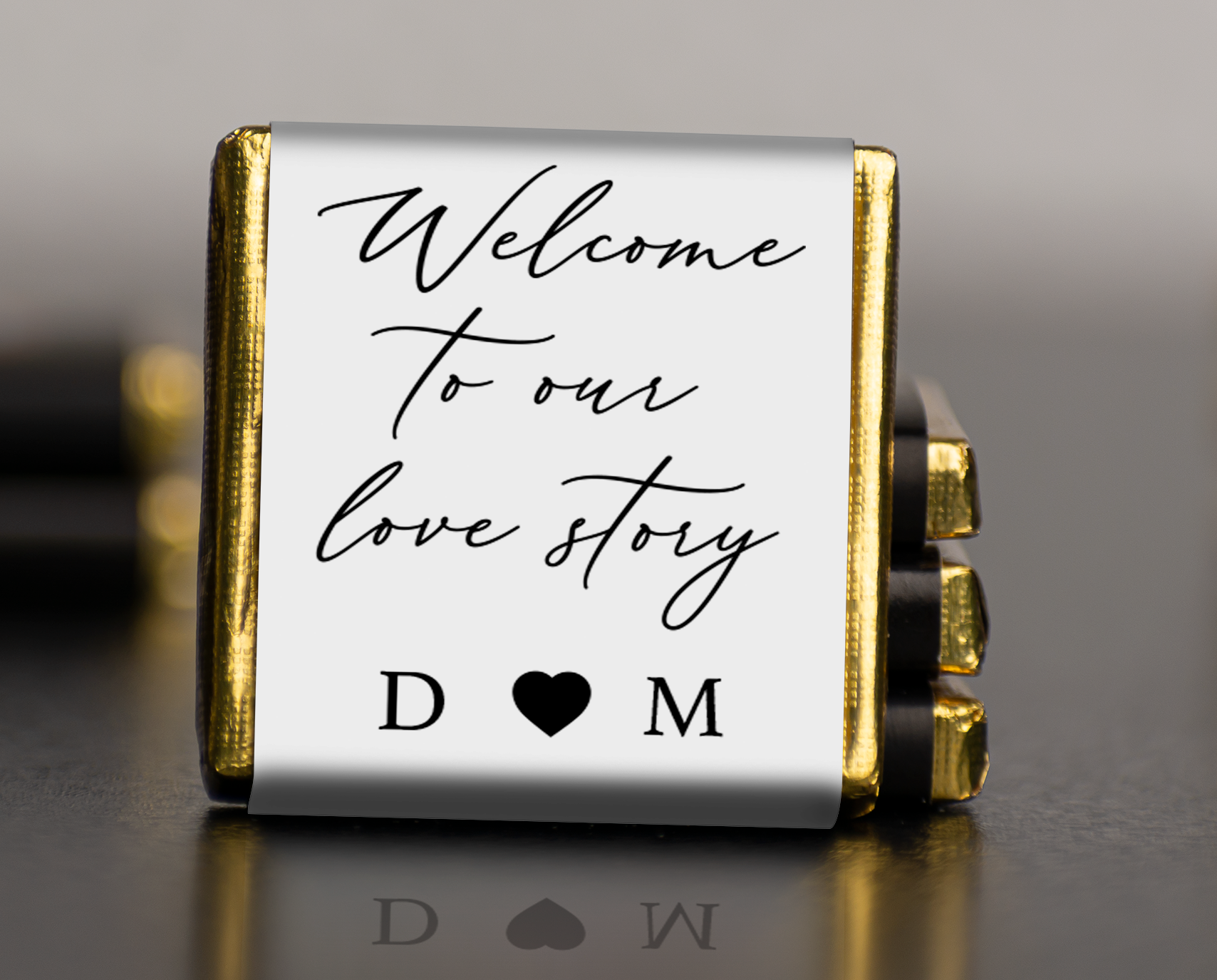 Ciocolata personalizata mica - 3,5x3,5cm - Design client