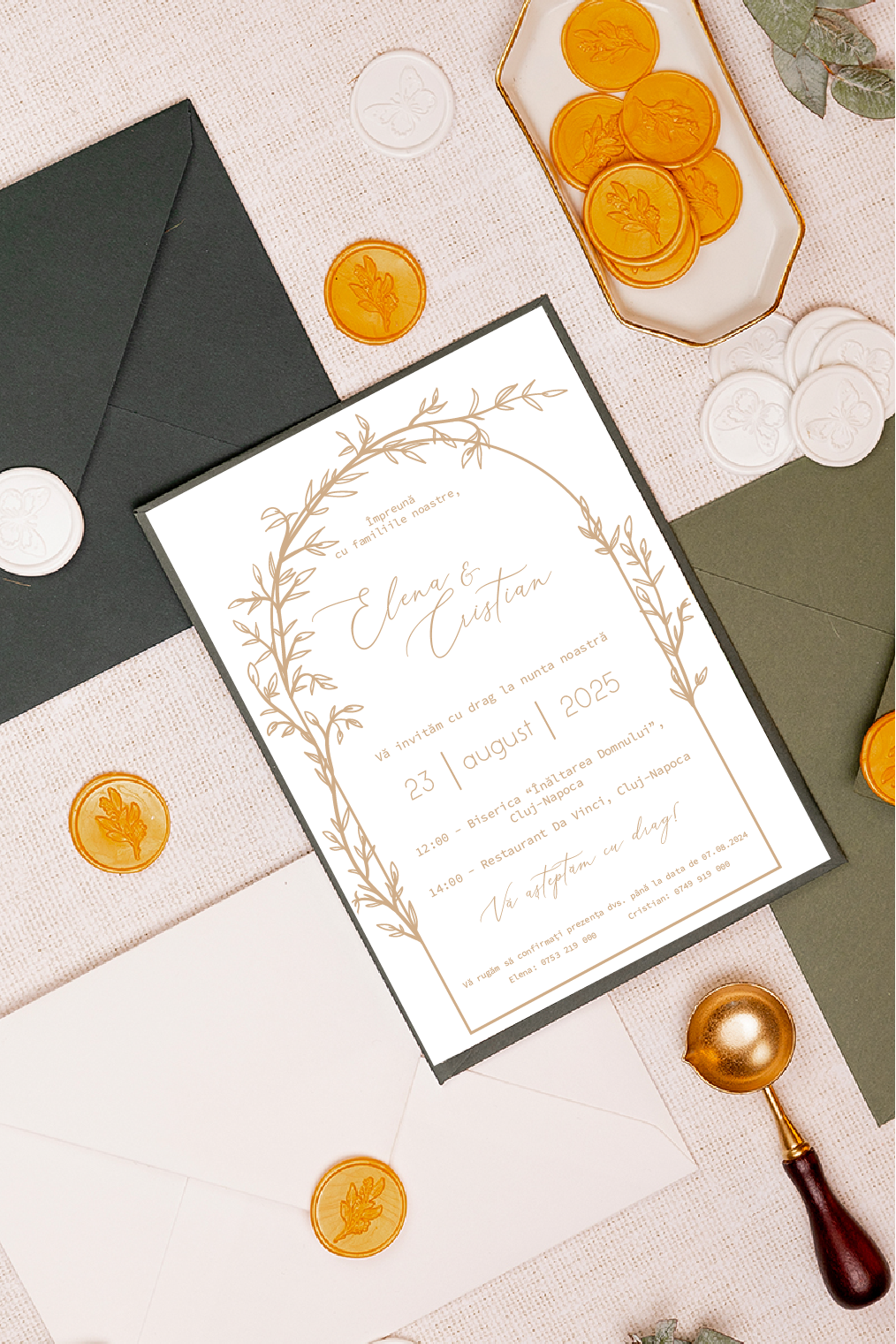 Invitații de nuntă – Arcada Minimalista