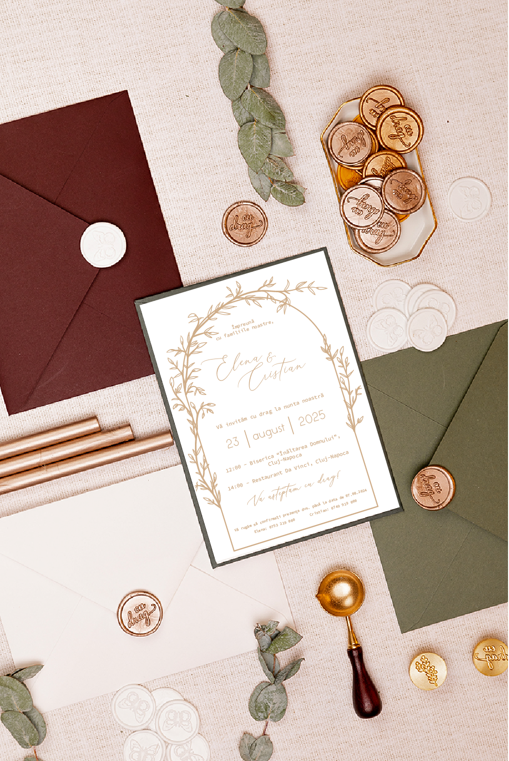 Invitații de nuntă – Arcada Minimalista