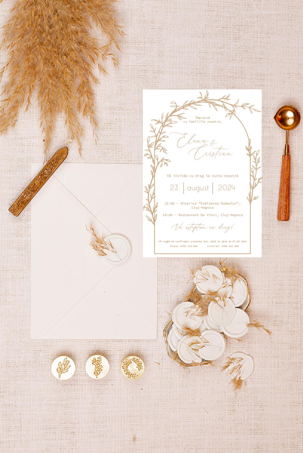 Invitații de nuntă – Arcada Minimalista