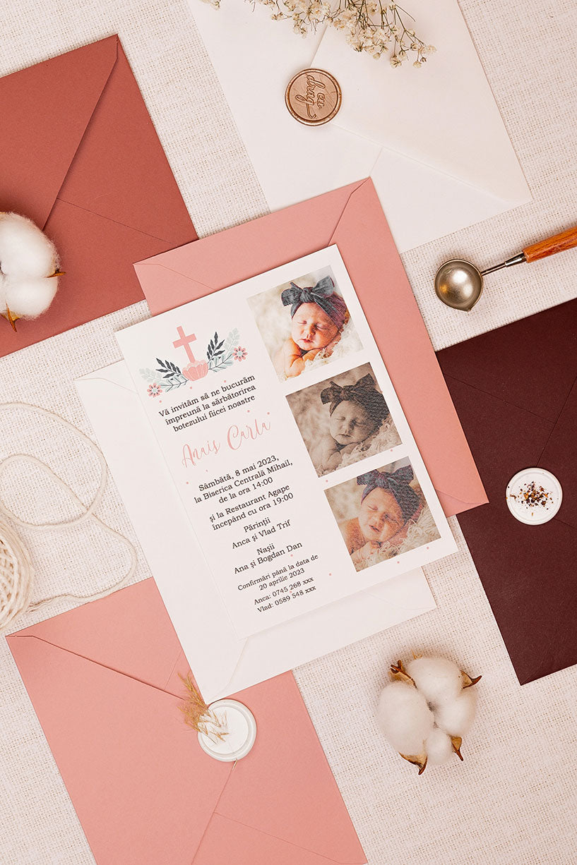 Invitații botez – Fotografii Invitatii Love Story