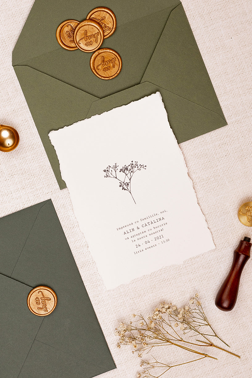 Invitații de nuntă – Crenguță Invitatii Love Story