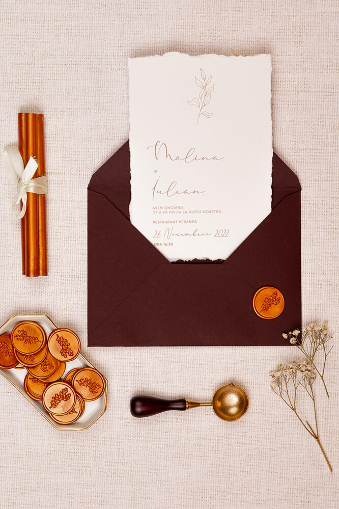 Invitații de nuntă – Naturală Invitatii Love Story
