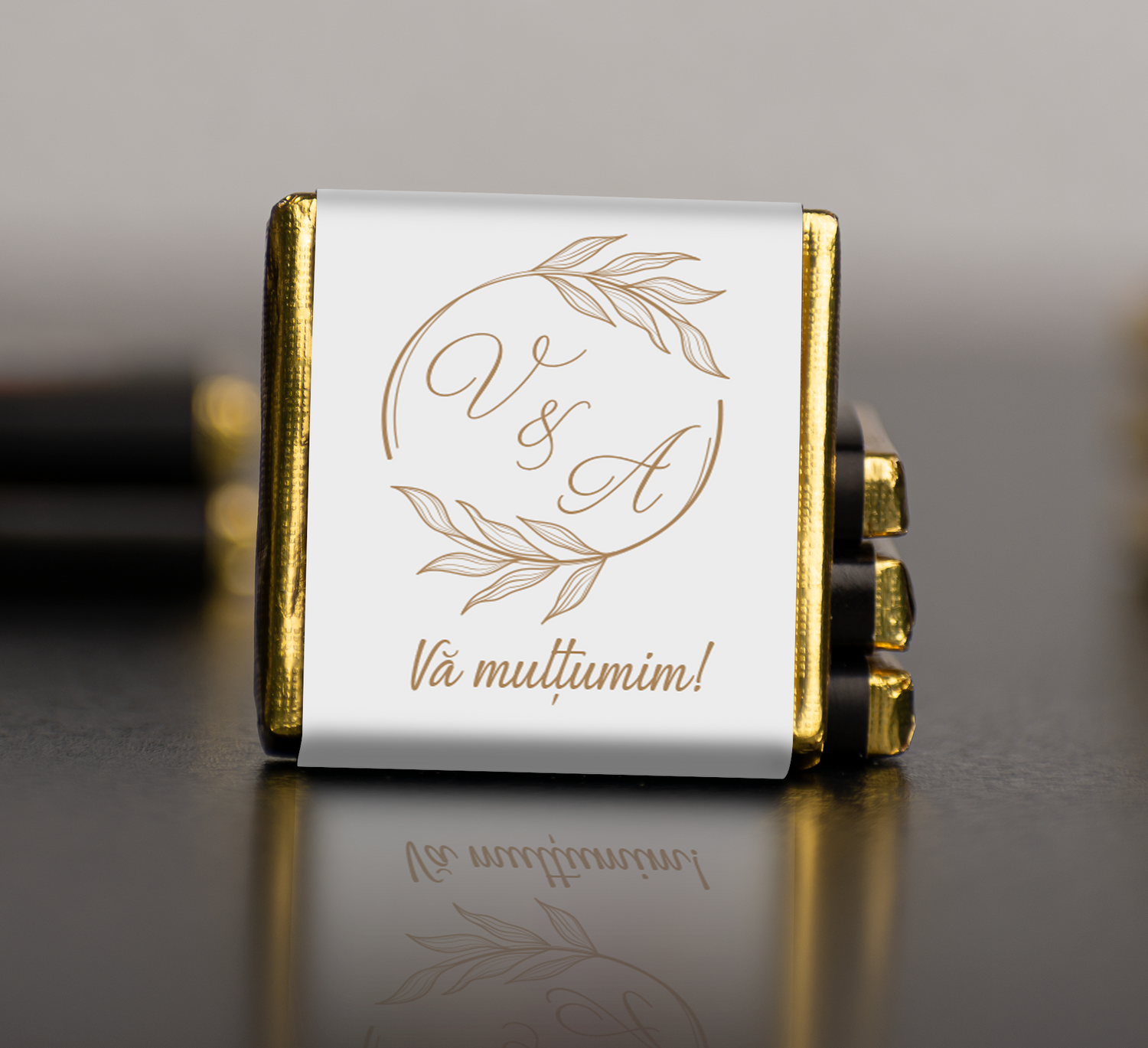 Ciocolata mica semipersonalizata - 3,5x3,5cm