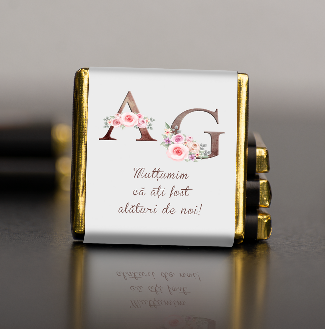 Ciocolata mica semipersonalizata - 3,5x3,5cm