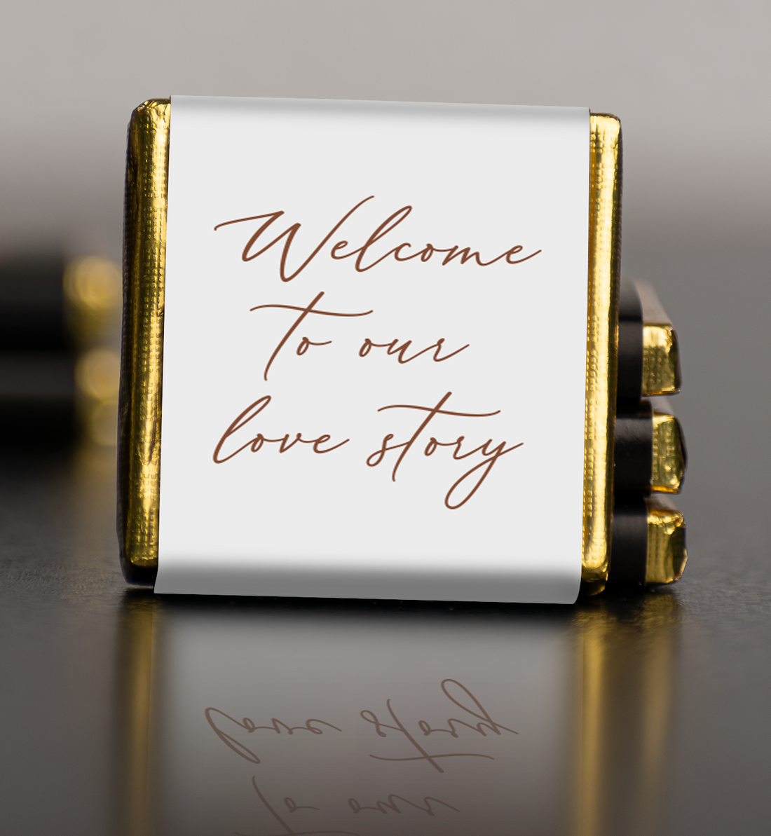 Ciocolata personalizata mica - 3,5x3,5cm - Design client