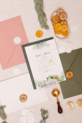 Invitații de nuntă – Calendar cu Suculente  Invitatii Love Story   