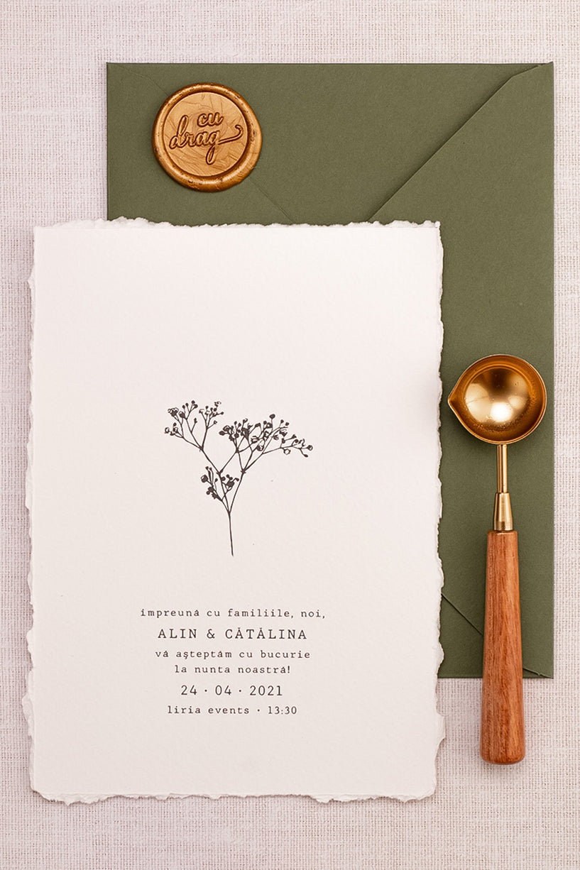 Invitații de nuntă – Crenguță Invitatii Love Story