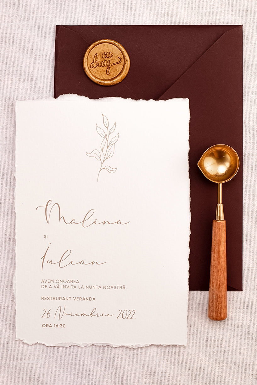 Invitații de nuntă – Naturală Invitatii Love Story